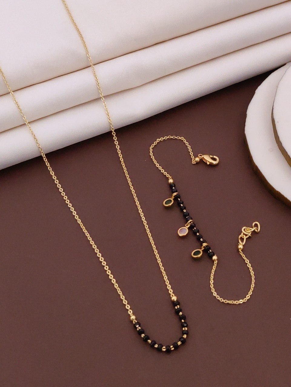 Elegant Daily Wear Mangalsutra & Bracelet Combo