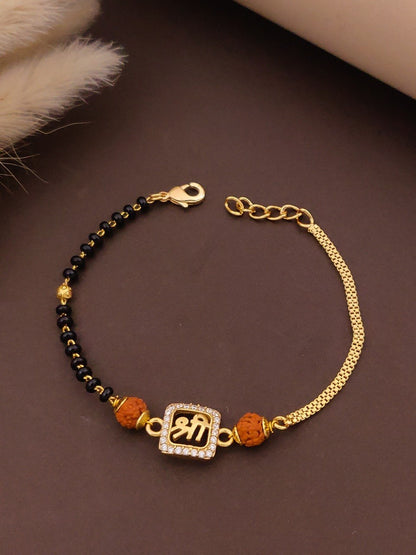 Gold-Tone Mangalsutra Bracelet for Women