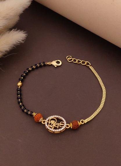 Black Bead Mangalsutra Bracelet for Women
