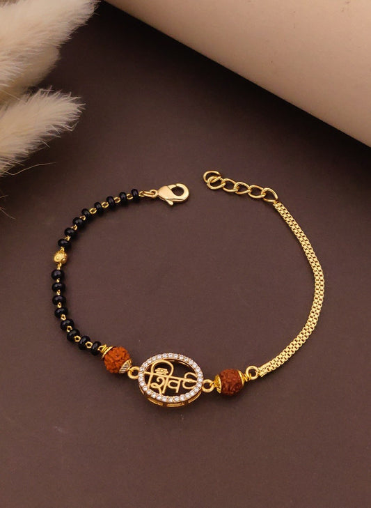 Black Bead Mangalsutra Bracelet for Women