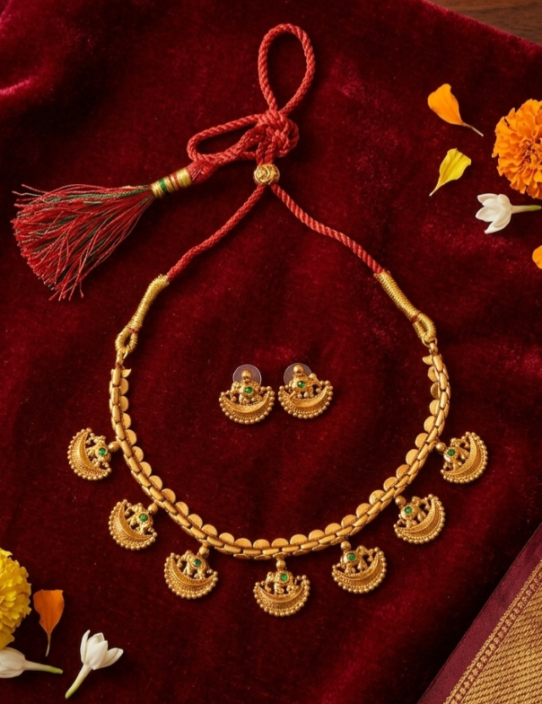 Designer Gold Plated Chandbali Jewelry Set