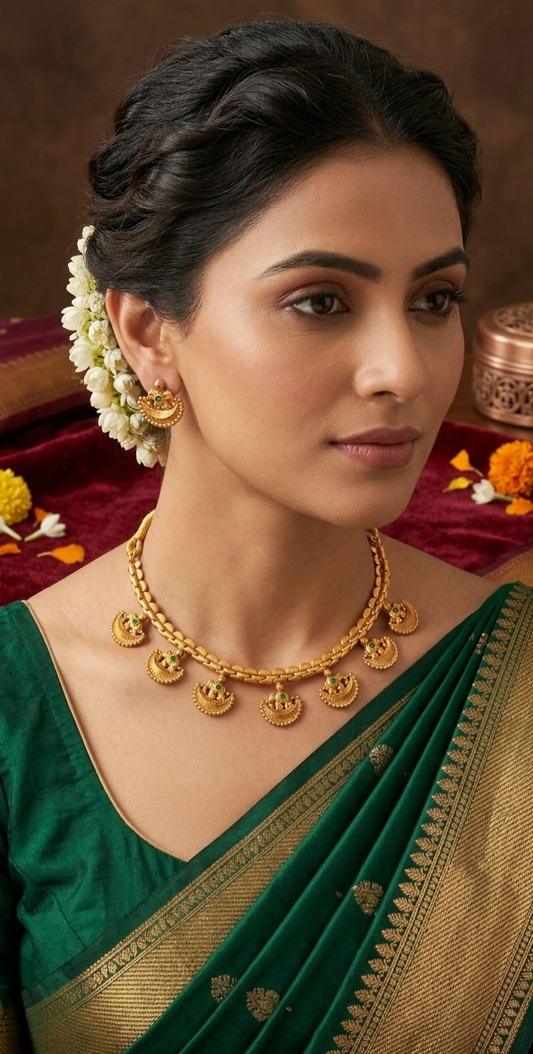 Designer Gold Plated Chandbali Jewelry Set