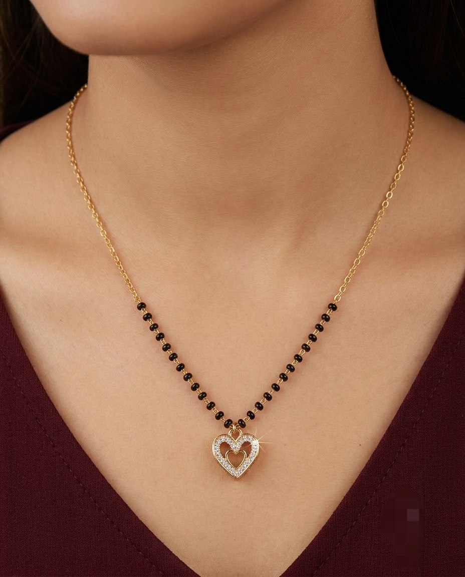Classic Black Bead Chain Mangalsutra