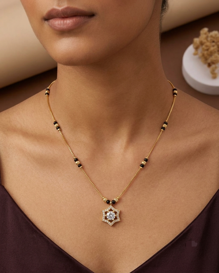 Premium Gold-Tone Mangalsutra Necklace