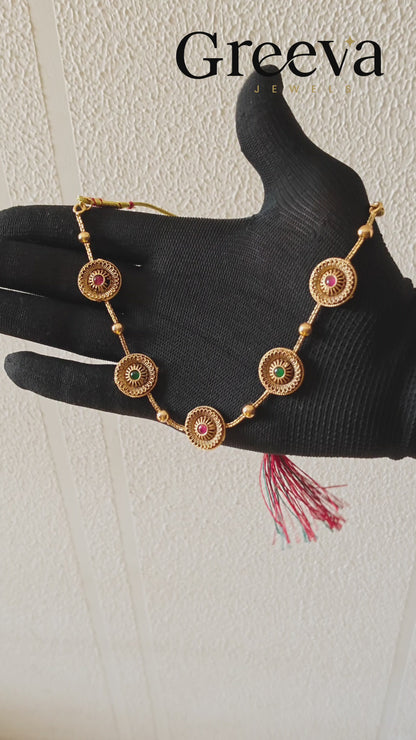 Traditional Multicolor Stone Necklace Set