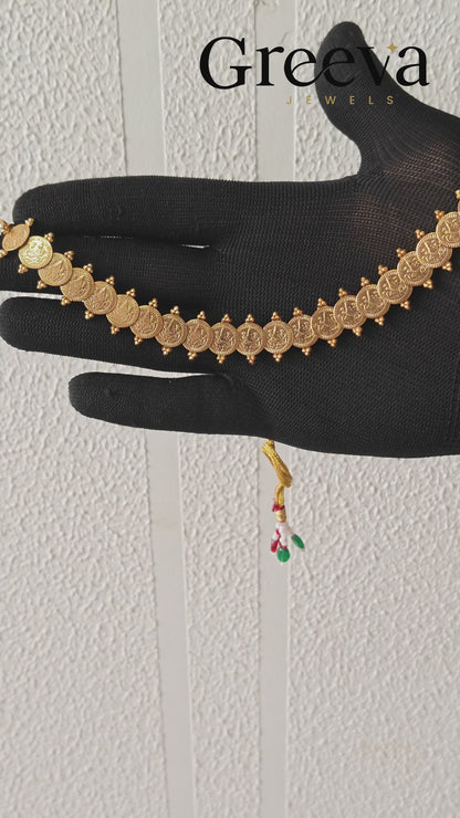 Lakshmi Coin Gold Plated Necklace Set for Women
