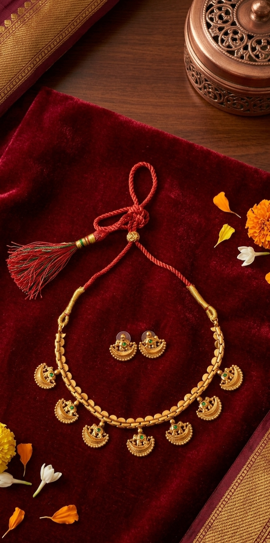 Designer Gold Plated Chandbali Jewelry Set
